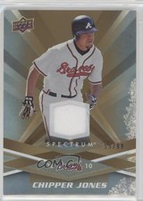 2009 Upper Deck Spectrum Gold Jersey 59/99 Chipper Jones #6 HOF 00jz
