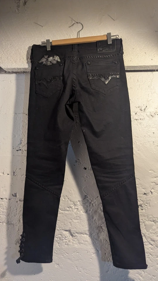 Pantalones de mezclilla ajustados negros Affliction Raquel Millennium 27 Foto 2 de 4