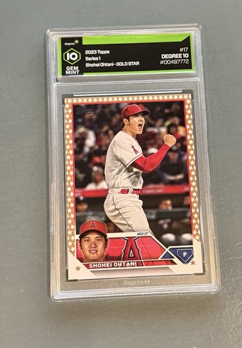 2023 TOPPS SERIES 1 #17 Shohei Ohtani GOLD STAR - LA Angels - DEGREE 10 GEM MINT