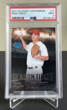 2011 Panini Playoff Contenders Mike Trout 17 Rated Rookie Rc PSA 9 Season Ticket