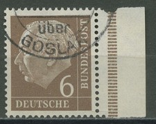 Bund 1954 Th. Heuss Bogenmarke mit Seitenrand 180 SR gestempelt