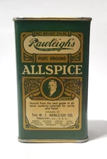 Vintage Rawleigh’s Allspice Tin Freeport IL Collectable Advertising