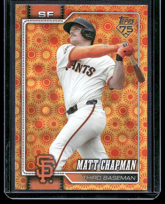Matt Chapman 2026 Topps Series 2 #561 Orange Sun Foil San Francisco Giants