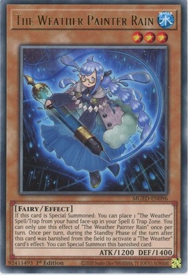 Yugioh Der Wettermaler Regen MGED-DE096 Rare 1. NM x3 Spielset