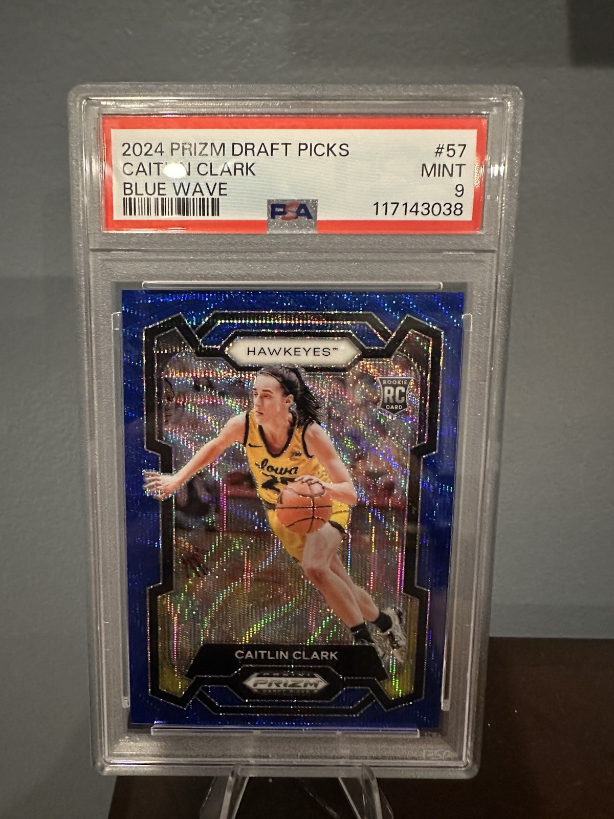 2024 Panini Prizm Draft Picks - Caitlin Clark #57 Blue Wave Prizm /249 (RC)