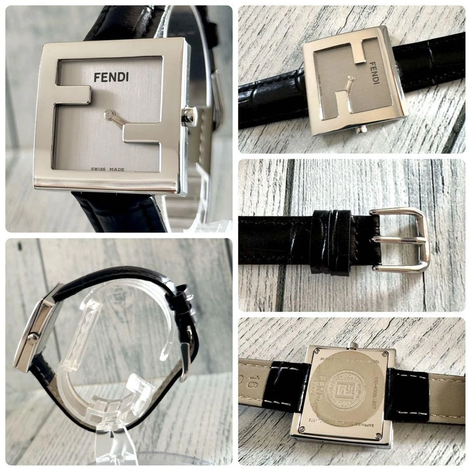 Relógio Fendi prata 4000L padrão abobrinha bateria substituída estado testado - Imagem 2 de 4