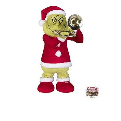 NEU Gemmy stehende Posaune Animation Plüsch Grinch Dr. Seuss MulticolorJP