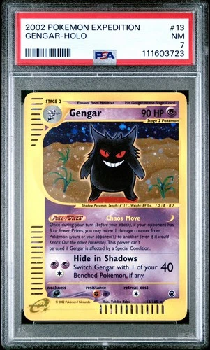 Pokemon Gengar Expedition Holo Rare #13 PSA 7