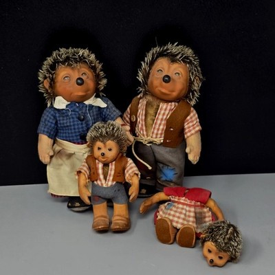 Vintage Steiff Hedgehog Family Mecki Micki Macki Mucki 1960s Collectible 7''