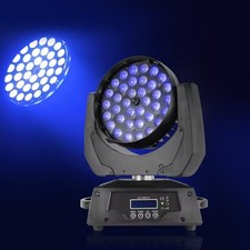 36X10W RGBW 4IN1 LED Zoom Wash Moving Head Light DMX Stage Beam Lighting Show