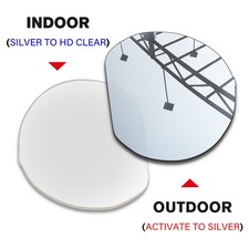 Transition-Clear to Silver Replacement Lenses for Oakley HSTN OO9242 52mm Frame