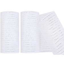 2 Pack Deco Mesh 5.9 Inch x 30 Feet Decor Mesh Ribbon with Metallic Foil Deco...