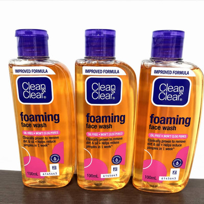 CLEAN & CLEAR  Foaming Face Wash (100ml) Oily Pimple Acne Skin Facial Cleanser