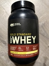 ON Gold Standard Whey 100% Protein Powder 2 lb Optimum Nutrition Banana Cream 15.00 per gallon