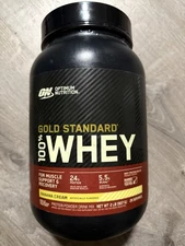 ON Gold Standard Whey 100% Protein Powder 2 lb Optimum Nutrition Banana Cream