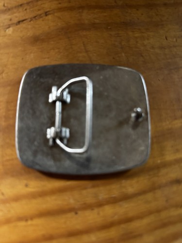 CARHARTT Belt Buckle Silver Engraved & Black Emblem 90s Vintage Workwear - Picture 2 of 2