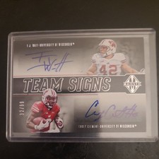 tj watt/Corey clement signed/auto'd  2017 majestic rookie auto #/99 