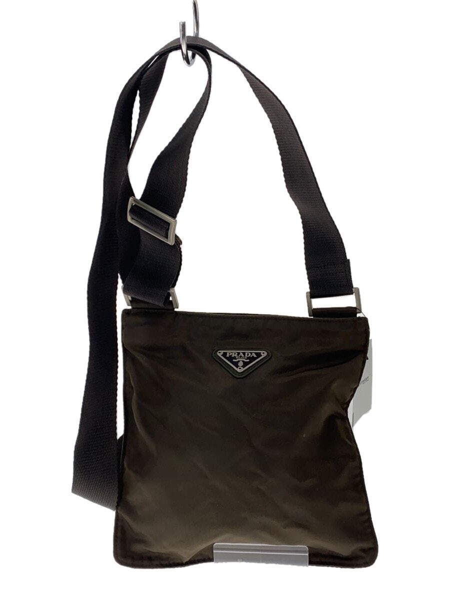 Prada Nylon BRW Shoulder Sacoche Bag Made in Italy with Stains