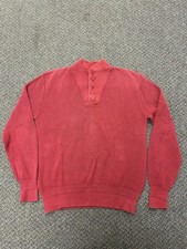 Vintage LL Bean Henley Sweater Mens XL Heavyweight Fisherman Cotton Made In USA