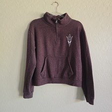 ASU Maroon quarter-zip Sweatshirt Size Medium Arizona State Sundevils