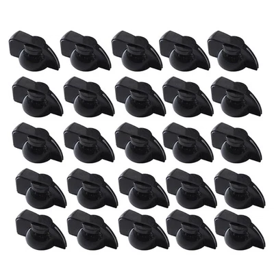 50x Black 1/4" Guitar AMP Amplifier Effect Pedal Chicken Head Knob Cap - Photo 1/4
