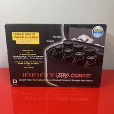 Conair Infiniti Pro Hot Rollers XL Flock Conical Straight Tourmaline/Ceramic