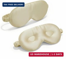 Silk Eye Mask for Sleeping 100 Mulberry Silk Women Men Blindfold,3D Luxury Trav