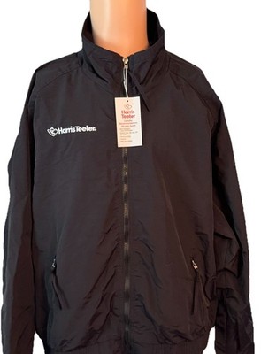 Harris Teeter Grocery Store Black Jacket Full Zip Pockets Large NWT