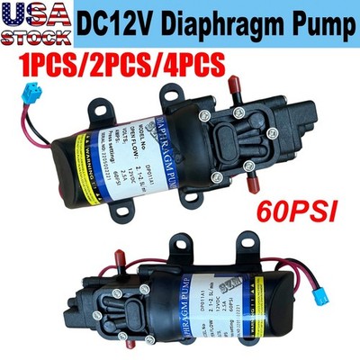60PSI High Flow 2.5A DC 12V Water Pump Self Priming Micro Sprayer Diaphragm Pump