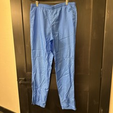 VTG Y2K Nike Mens Med Blue UnLined parachute Track Pants Lightweight grey tag