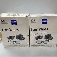 2 pack of Zeiss Lens Wipes, White, 440 Count Individually Wrapped Pre-Moistened