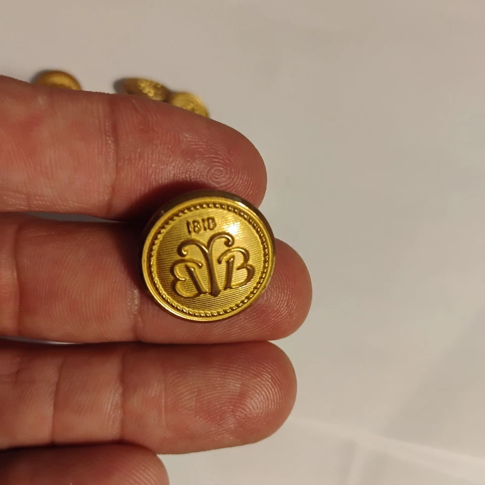 Brooks Brothers 1818 metal blazer replacement button set 8 - Image 2 of 4