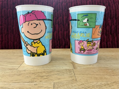 PEANUTS Plastic Cups f. Charlie Brown and Snoopy - Denny's Promotion - 3 pieces - Picture 6 of 7