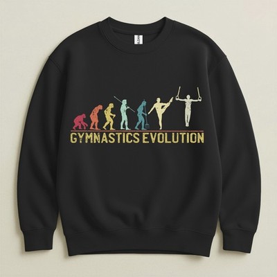 Gymnastics Evolution Sweatshirt Unisex Crewneck Retro Gym Gift For Gymnasts