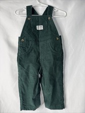 Carter's Just One You Overalls Boys 9M Green Corduroy Snap Leg Sleeveless