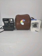 Vintage Polaroid OneStep Closeup Instant Camera w/ Manual Strap Kodak Bag