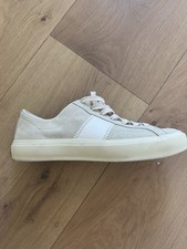 TOM FORD Mens Beige Cambridge Suede Low-Top S...