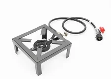 Single Portable Propane Gas Stove Burner Cooker Camping BBQ With Regulator Hose