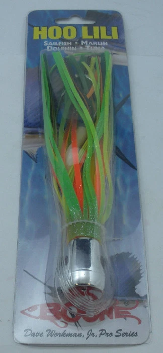 Приманка Boone 61121 Rigged 7 дюймов Hoolili Lure Chartreuse/ярко-зеленая оранжевая - Изображение 2 из 2