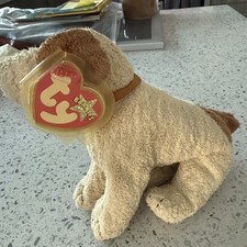VINTAGE Ty Beanie Babies RUFUS With Original Tags 2000 BEANIE BABY DOG worn tag