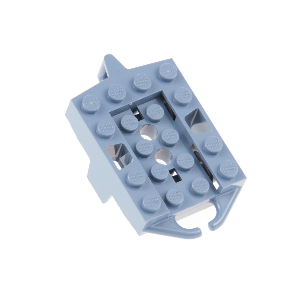 1X Lego Chassis 4X5 Sand Blue Wheels Dark Gray Cart Roller Coaster 26021C01