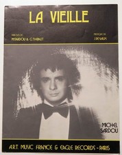 Partition vintage sheet music MICHEL SARDOU : La Vieille * 70's REVAUX
