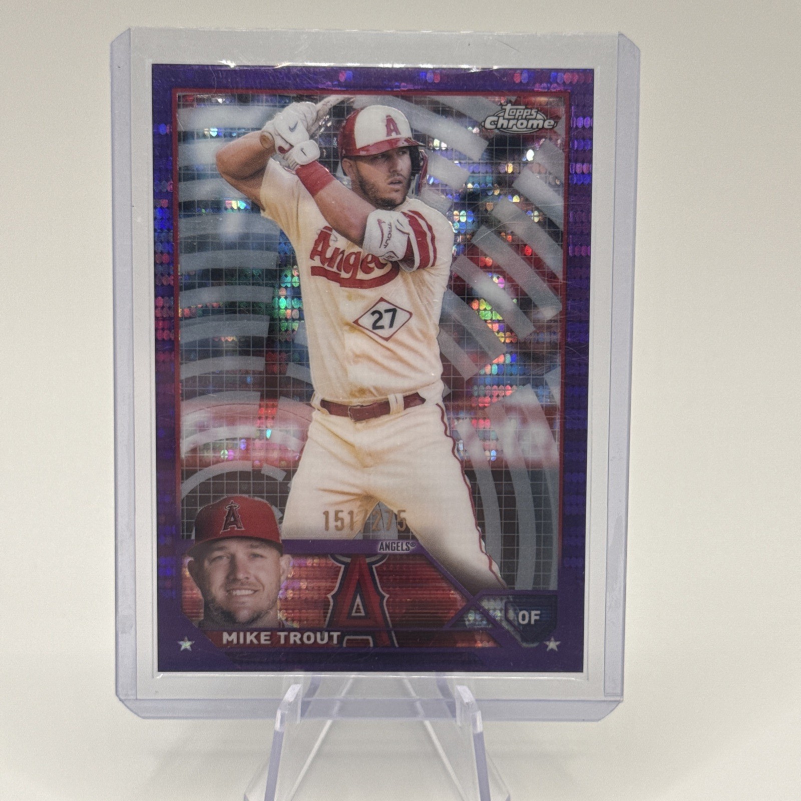 2023 Topps Chrome - Mike Trout #27 Purple Sonar Refractor /275