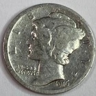 1916  **P** MERCURY HEAD SILVER DIME **NICE COIN!** -