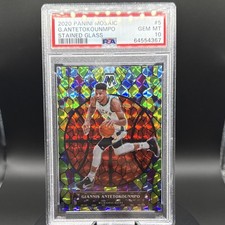 Panini 2020-21 Mosaic Stained Glass Giannis Antetokounmpo #5 PSA 10