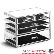 Clear Acrylic Makeup Organizer Multi-Purpose Storage Cosmetic Desk Holder New