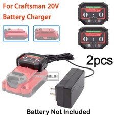 2pack Battery Fast Charger For Craftsman 20V MAX Lithium-Ion Battery US