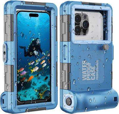 50ft/15m Waterproof Diving Underwater Case for iPhone 14/13/12 Samsung S22/S21