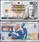 Scotland 5 Pounds 2005, UNC, Royal Bank of Scotland, Comm, Jack Nicklaus, P-365
