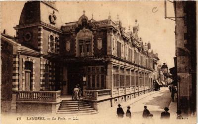 Old postcard Langres La Poste (616751)